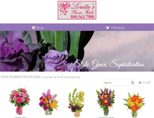 Tablet Screenshot of lorettasflowerworld.com